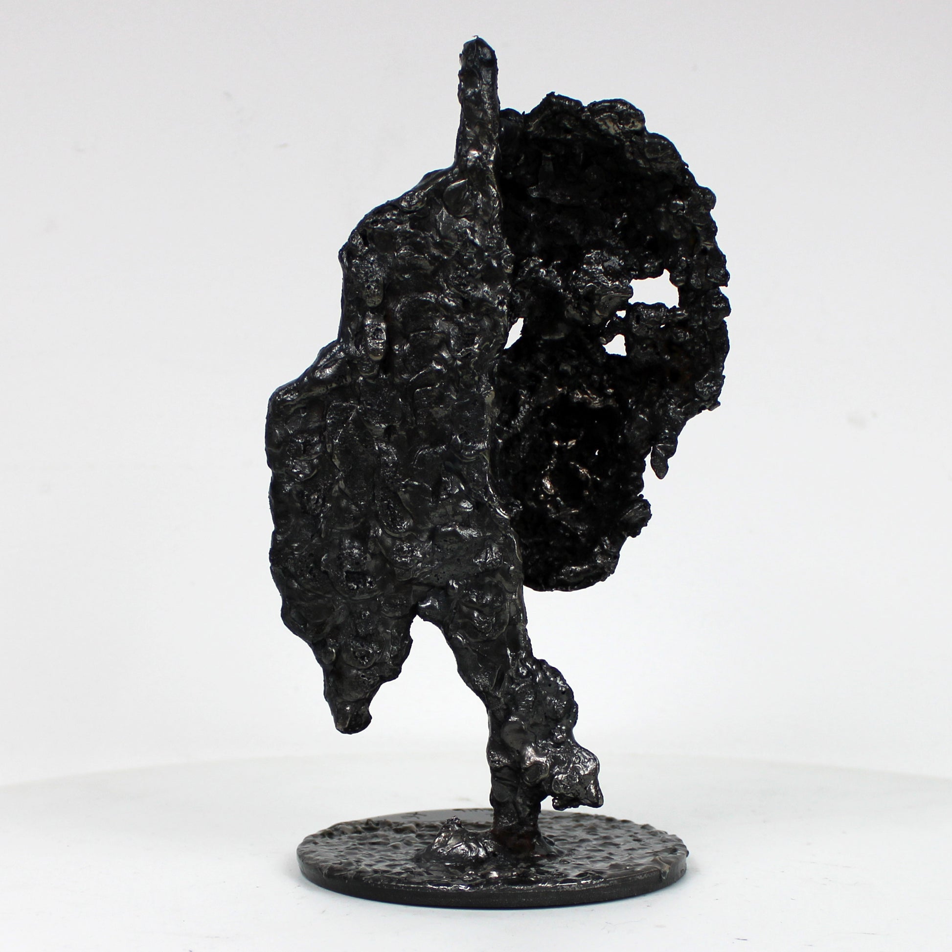 Crane 27-23 - Sculpture tete de mort en dentelle de metal acier et bronze