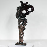 Pavarti Poppy - Sculpture corps de femme en dentelle Bronze, Acier et verre - Buil