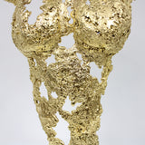 Pavarti Sublime - Sculpture corps femme dentelle metal et feuilles or 24 carats
