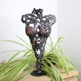 Pavarti Impromptue - Sculpture corps femme dentelle métal acier bronze