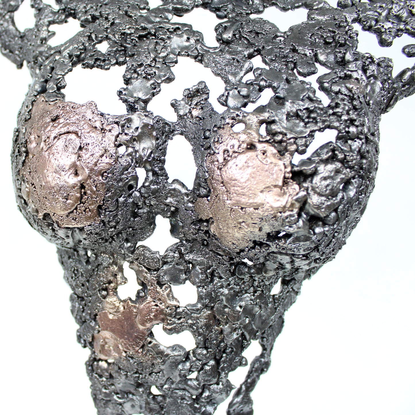 Pavarti Impromptue - Sculpture corps femme dentelle métal acier bronze