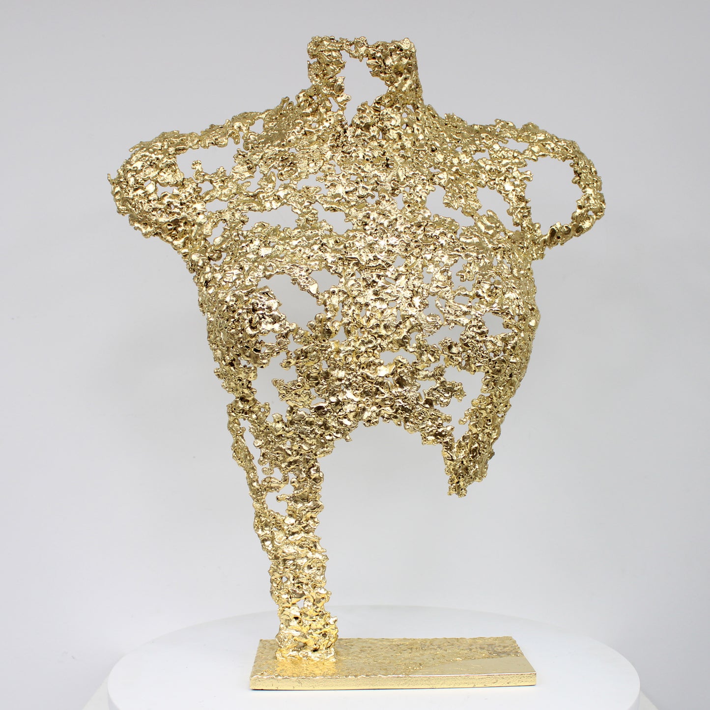 Belisama Etincelante - Sculpture bustier femme dentelle or