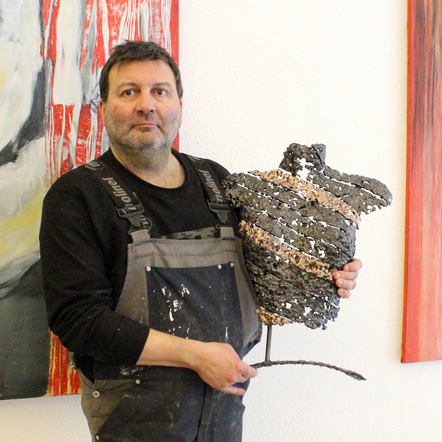 Belisama La femme ruban - Sculpture métal buste feminin acier bronze - Buil