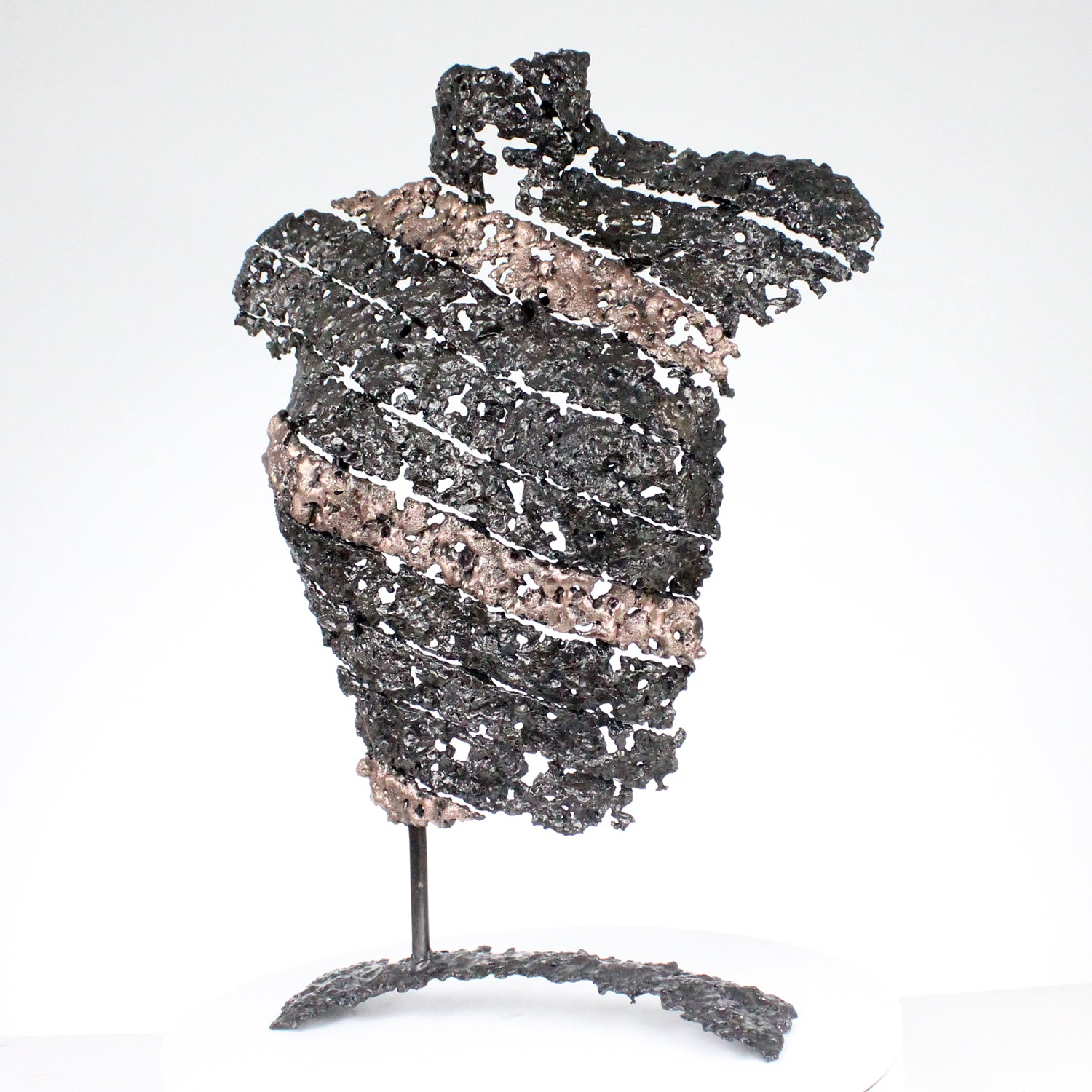 Belisama La femme ruban - Sculpture métal buste feminin acier bronze - Buil