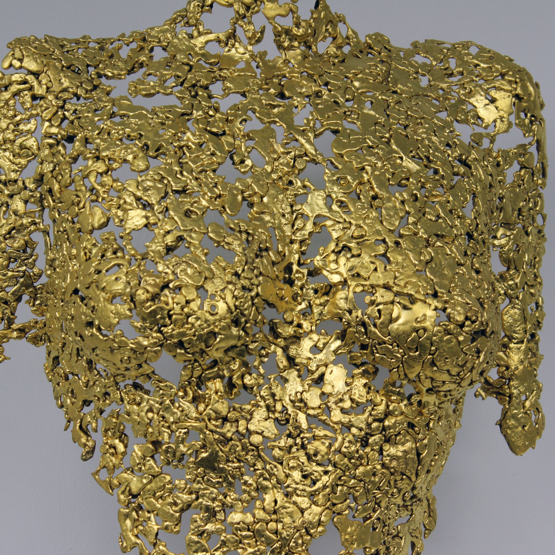 Belisama Golden Dawn - Sculpture buste femme dentelle bronze et Or - Buil