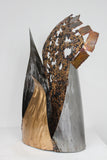 Kouros Asphalte - Sculpture Dos en bronze et acier - Buil