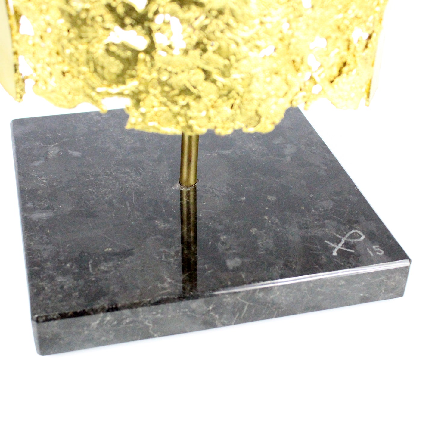 Belisama Jocaste - Sculpture buste femme dentelle bronze et Or - Buil