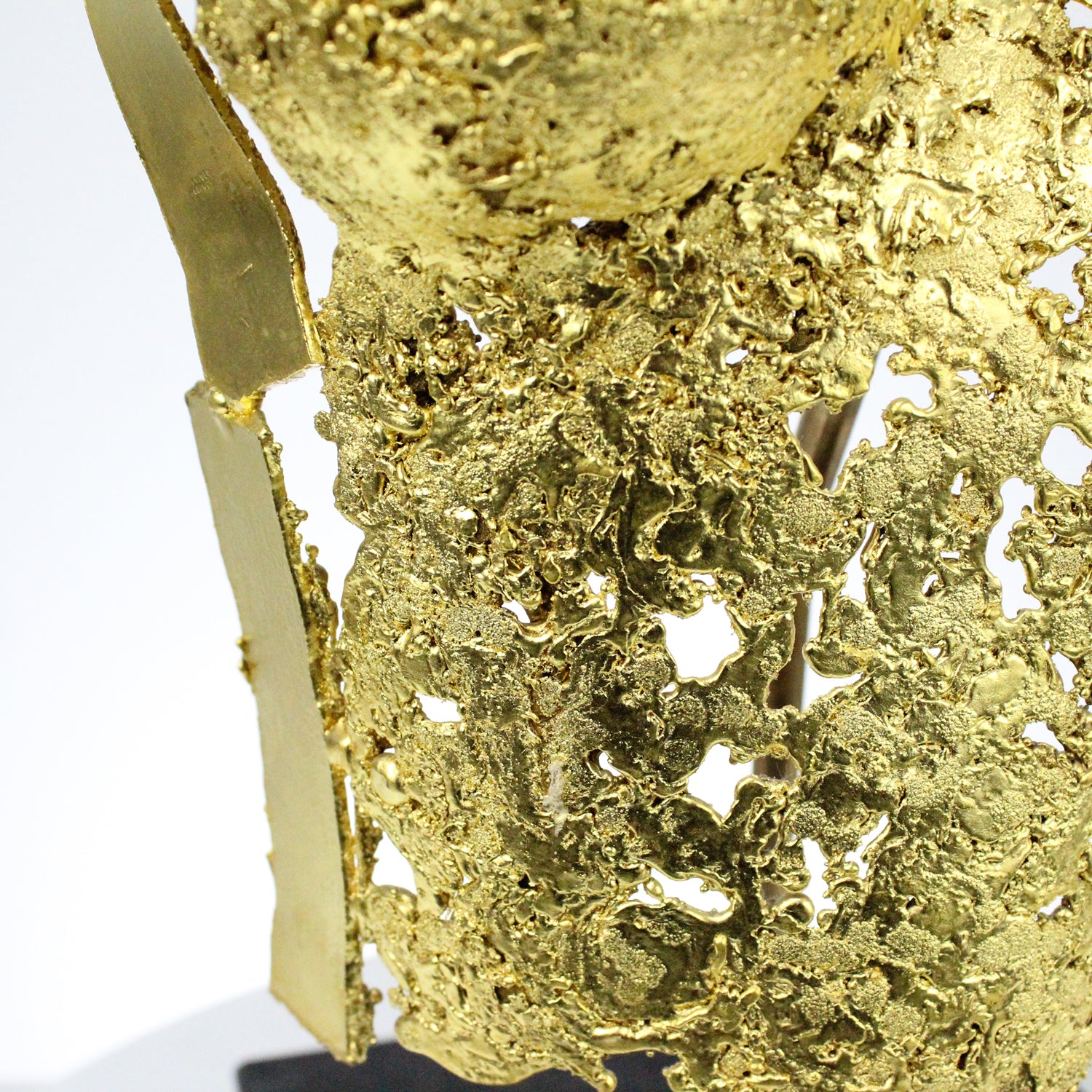 Belisama Jocaste - Sculpture buste femme dentelle bronze et Or - Buil