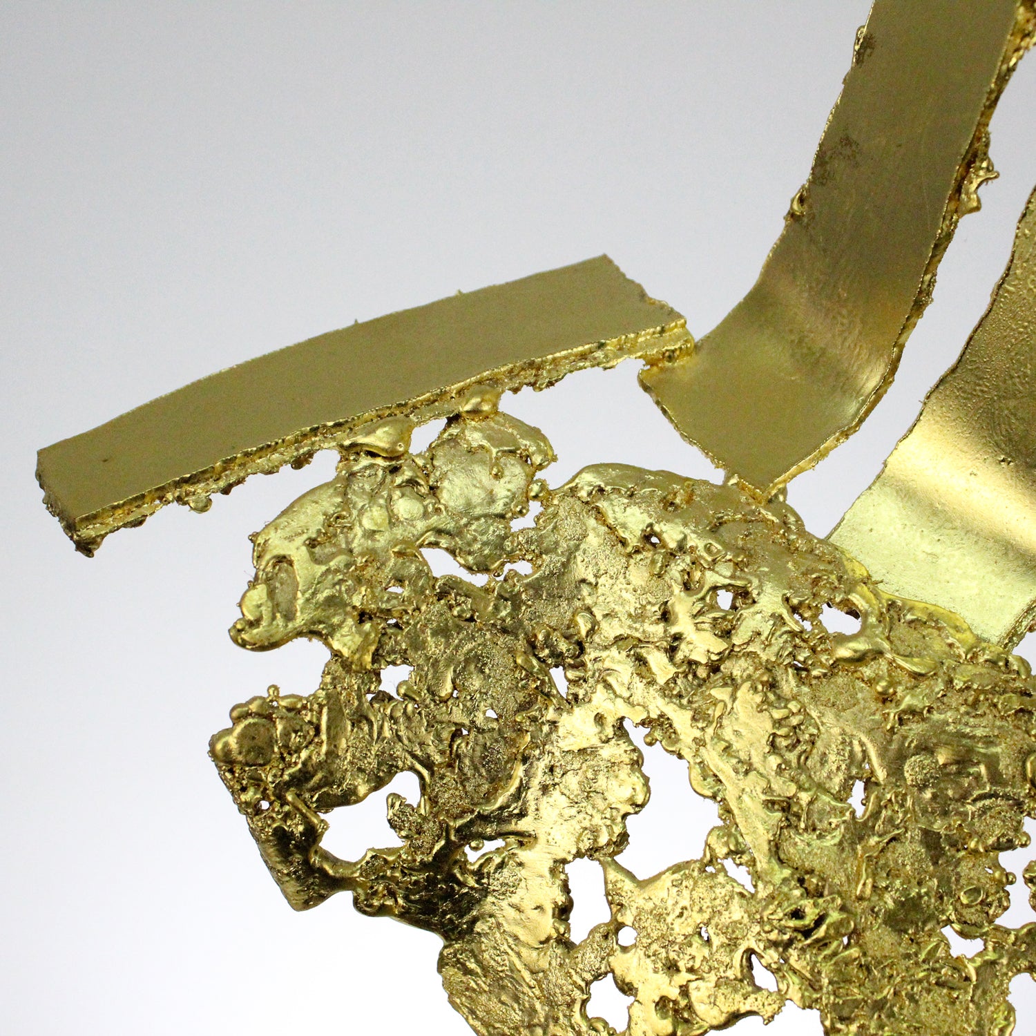 Belisama Jocaste - Sculpture buste femme dentelle bronze et Or - Buil