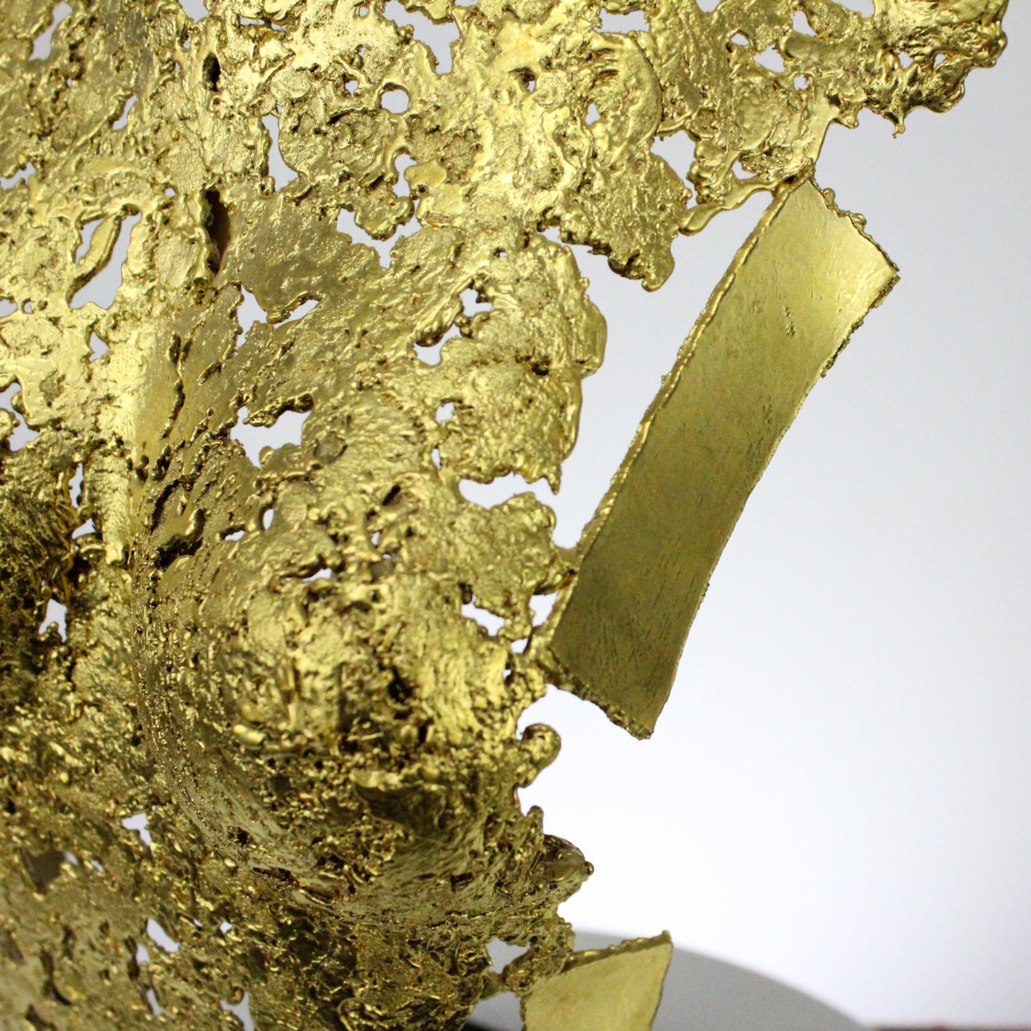 Belisama Jocaste - Sculpture buste femme dentelle bronze et Or - Buil