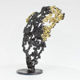 Pavarti Azur - Sculpture torse homme dentelle metal et feuilles or 24 carats