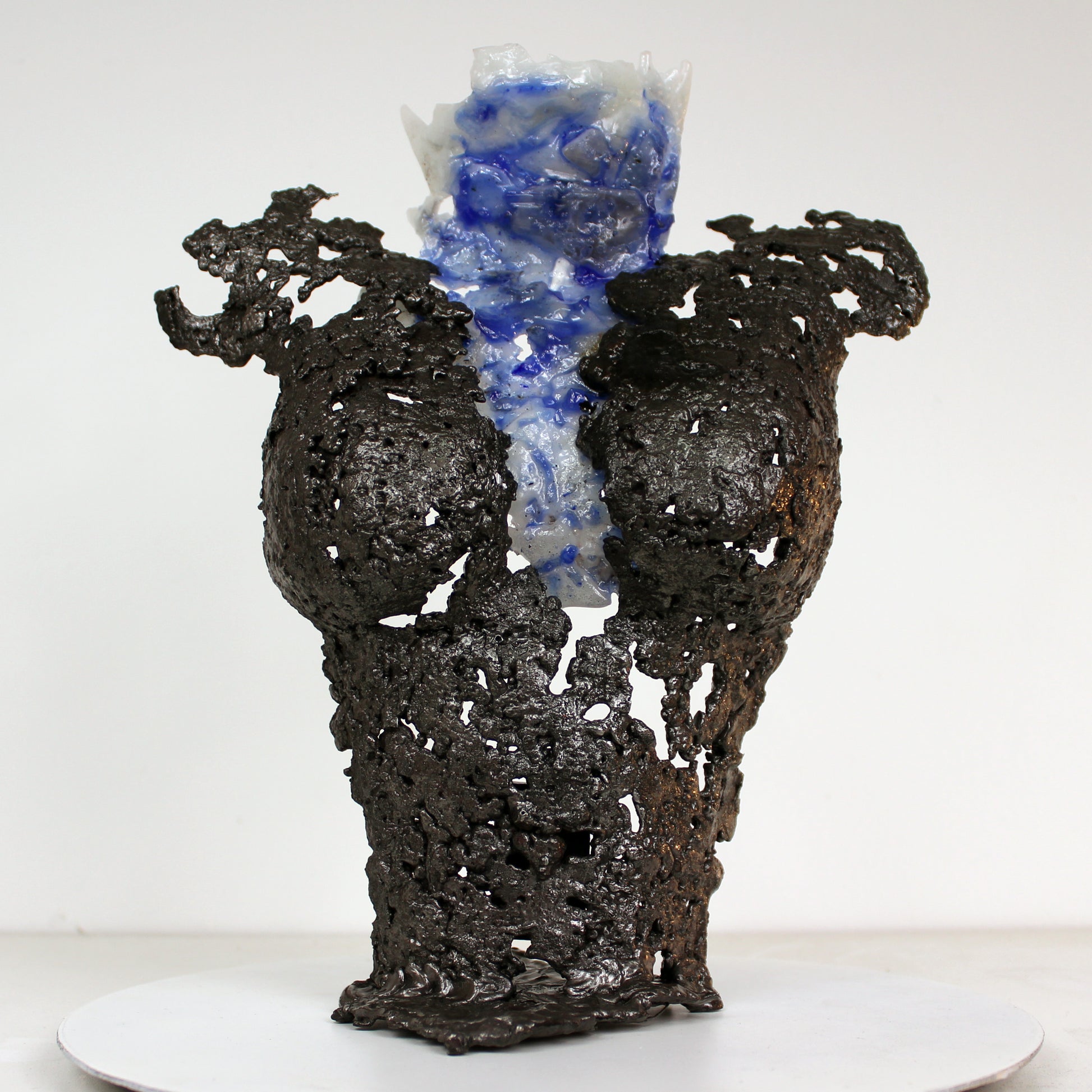 Pavarti Océan - Sculpture corps dentelle acier et verre - Buil