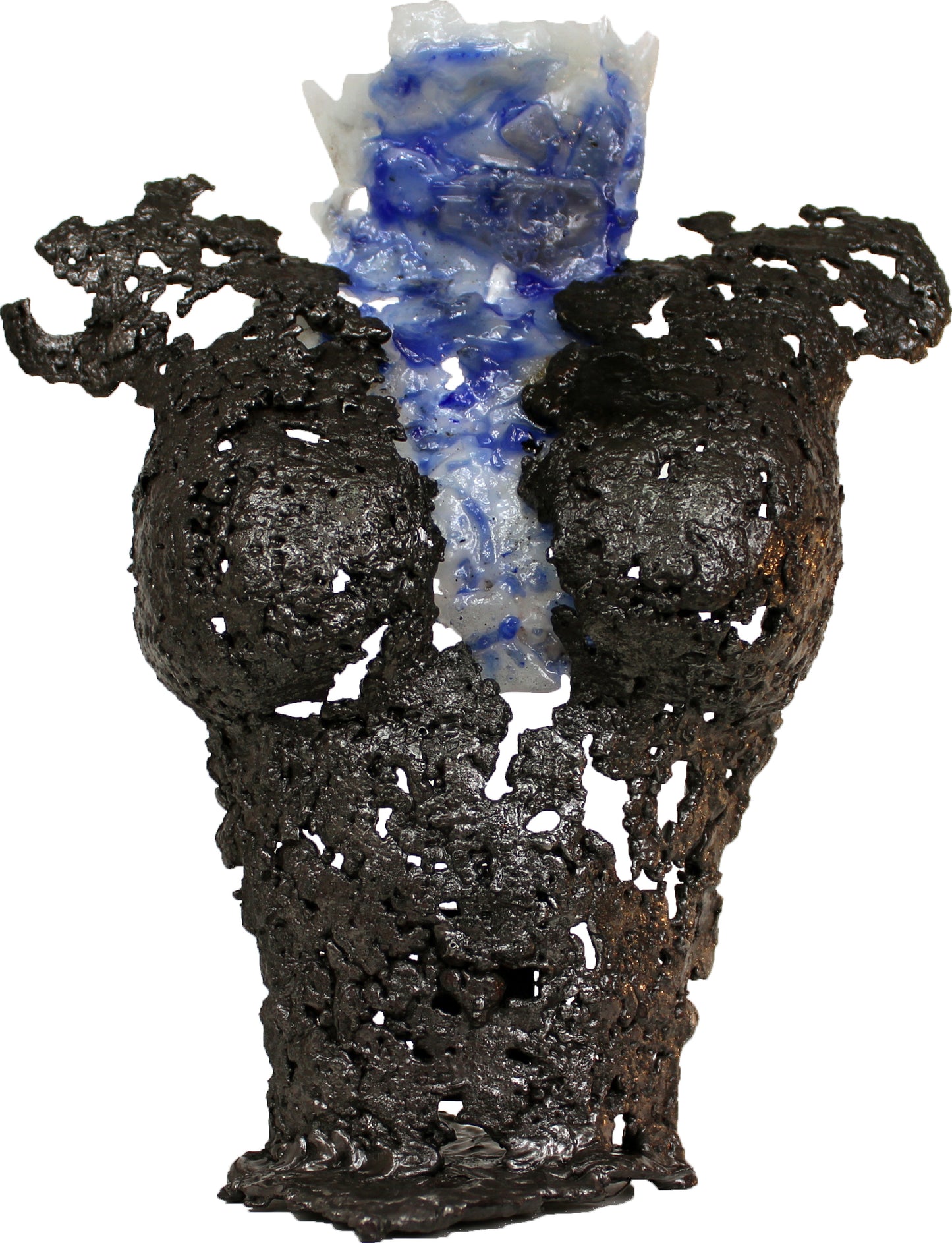 Pavarti Océan - Sculpture corps dentelle acier et verre - Buil