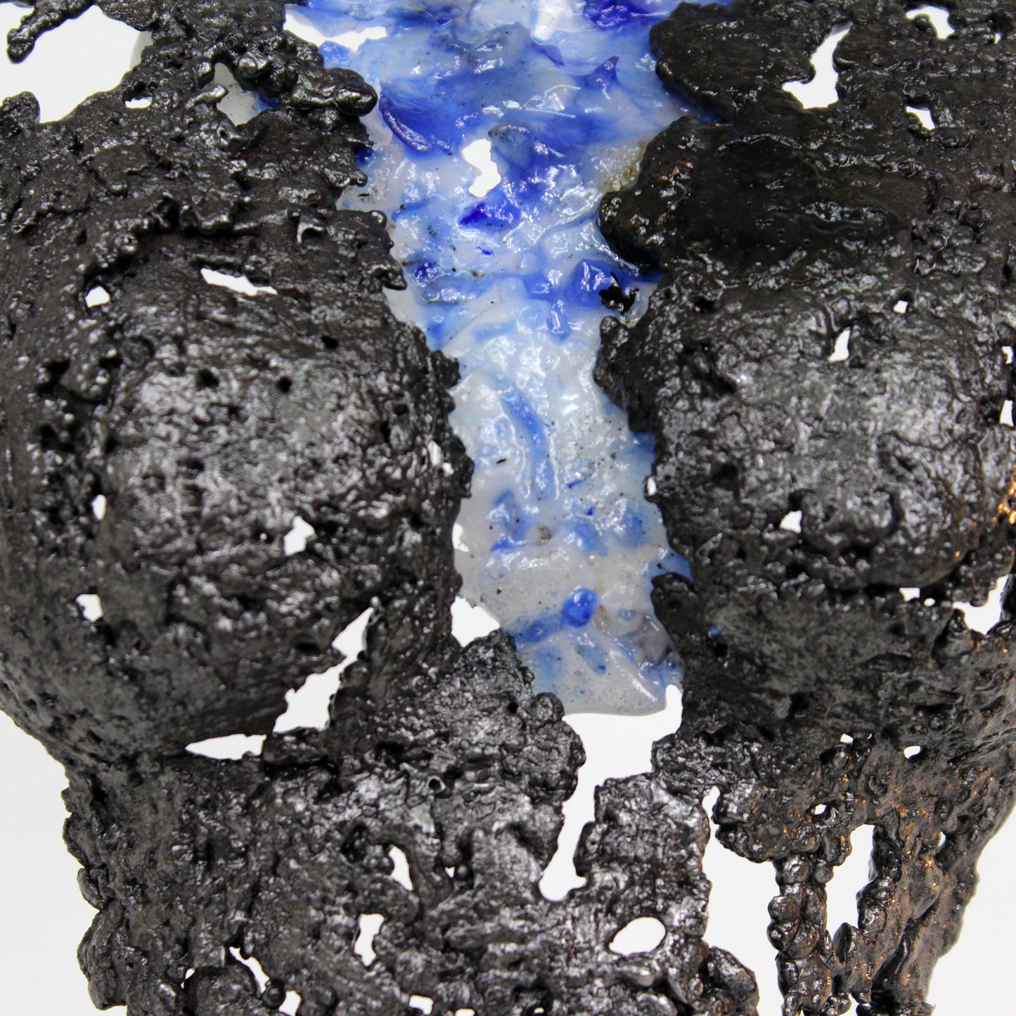 Pavarti Océan - Sculpture corps dentelle acier et verre - Buil