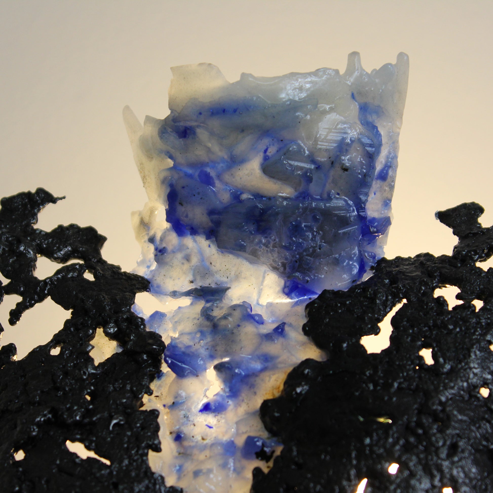 Pavarti Océan - Sculpture corps dentelle acier et verre - Buil