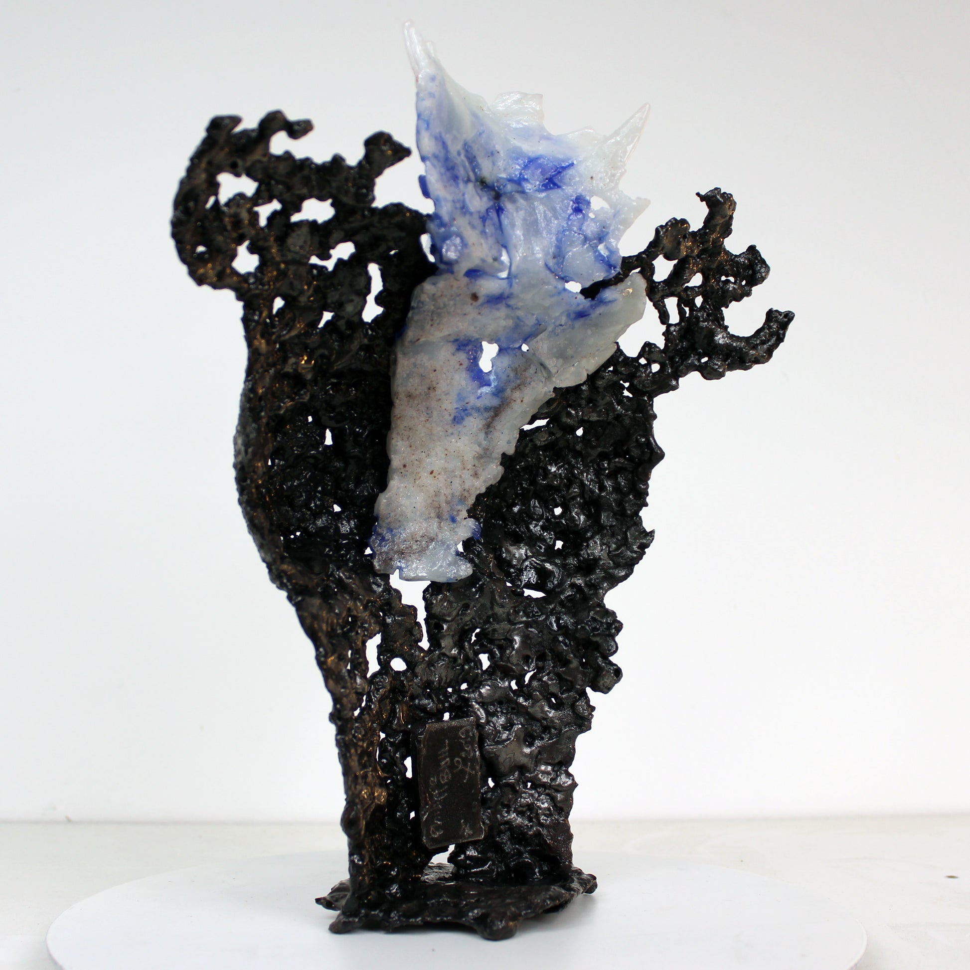 Pavarti Océan - Sculpture corps dentelle acier et verre - Buil