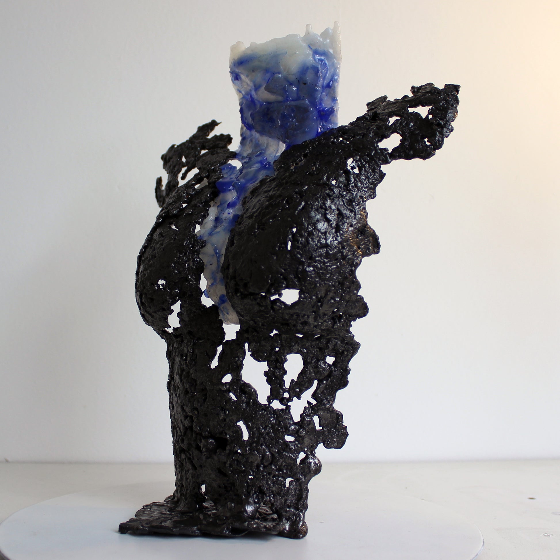 Pavarti Océan - Sculpture corps dentelle acier et verre - Buil