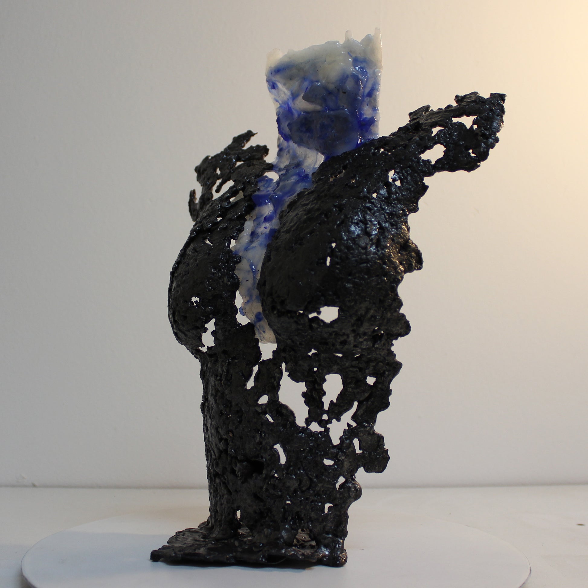 Pavarti Océan - Sculpture corps dentelle acier et verre - Buil