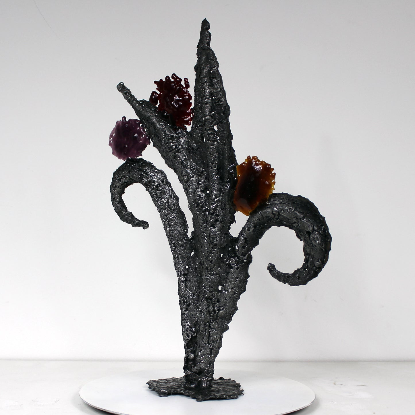 Armories - sculpture fleur en dentelle acier et verre - Buil