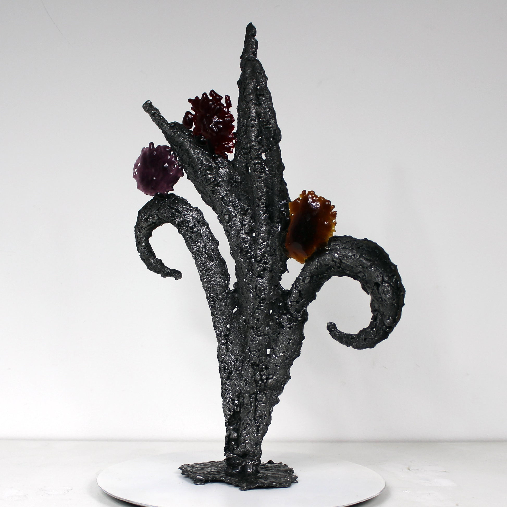 Armories - sculpture fleur en dentelle acier et verre - Buil