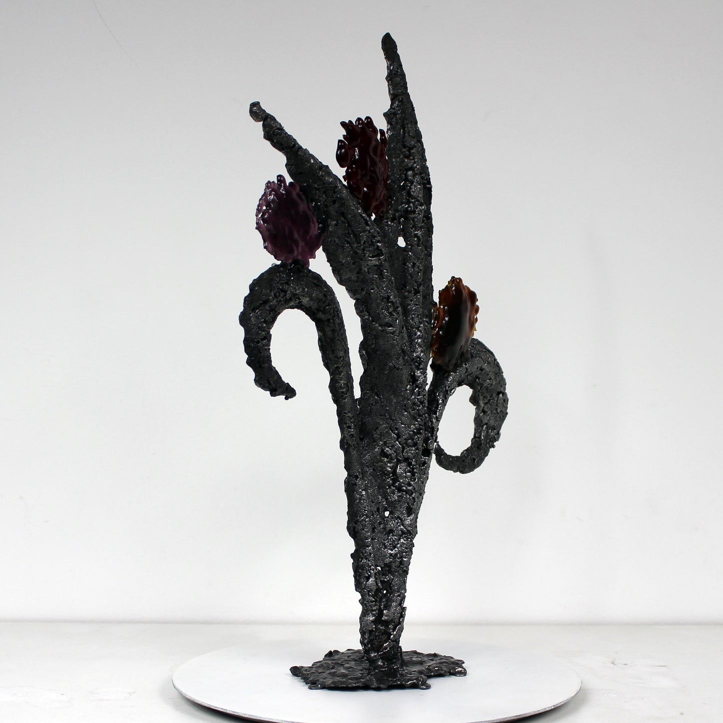 Armories - sculpture fleur en dentelle acier et verre - Buil