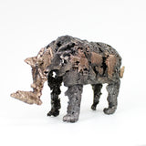 Rhinoceros 8-22 - Sculpture animal Rhinocéros en dentelle acier et bronze