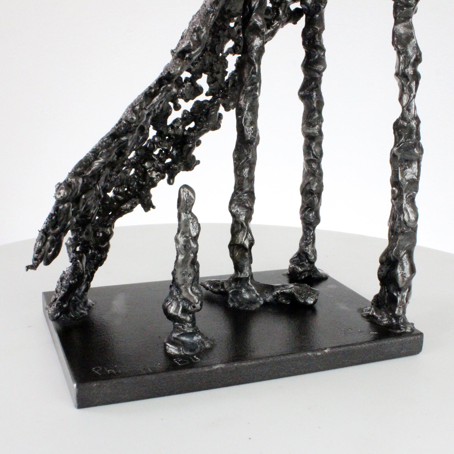 Trait de lumière 83-21 - Sculpture abstraite métal dentelle acier - Buil