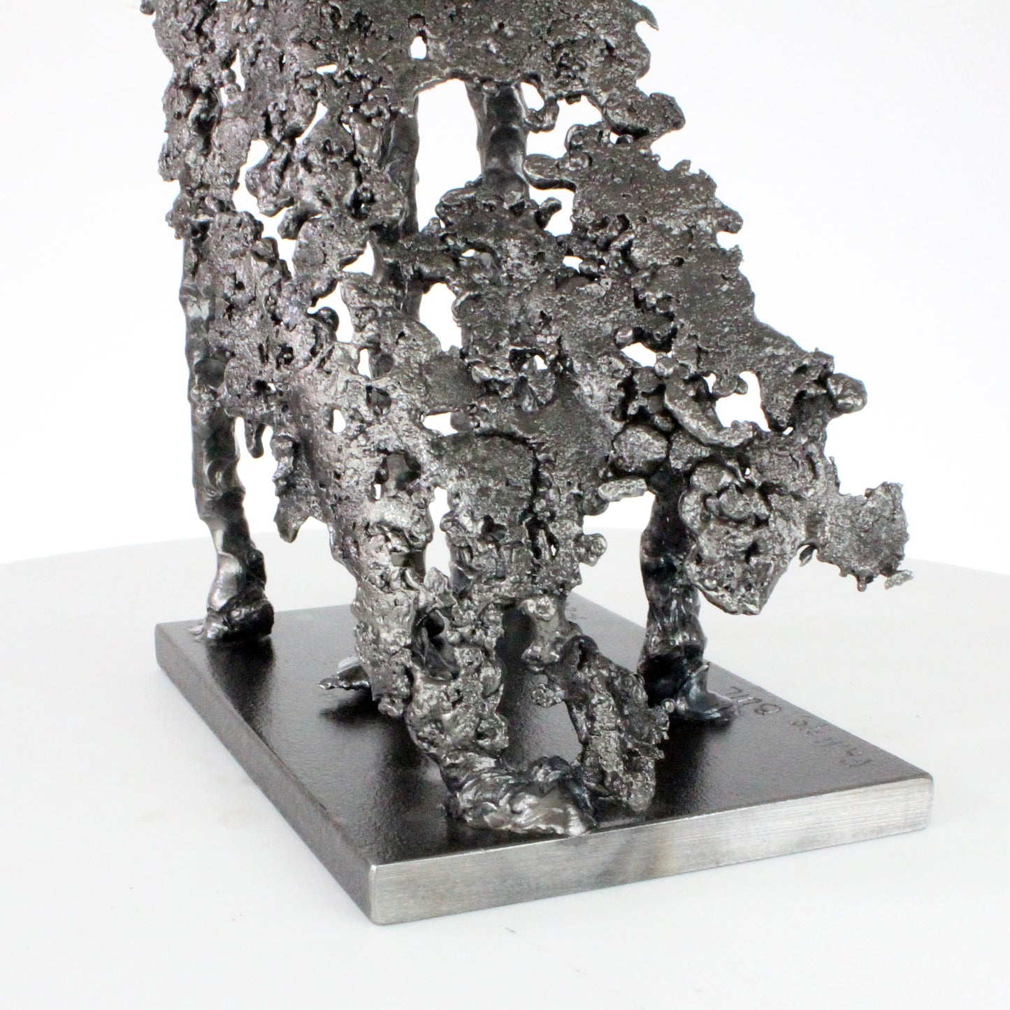 Trait de lumière 83-21 - Sculpture abstraite métal dentelle acier - Buil