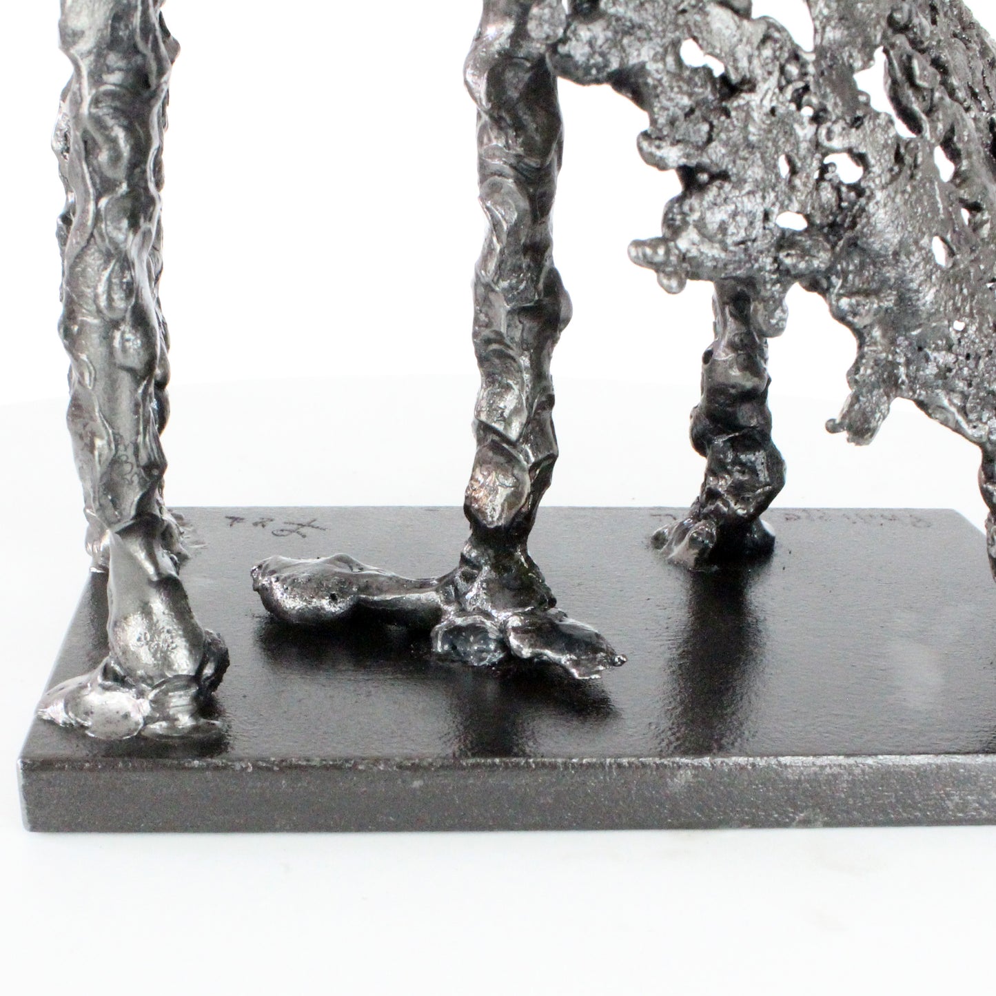 Trait de lumière 83-21 - Sculpture abstraite métal dentelle acier - Buil