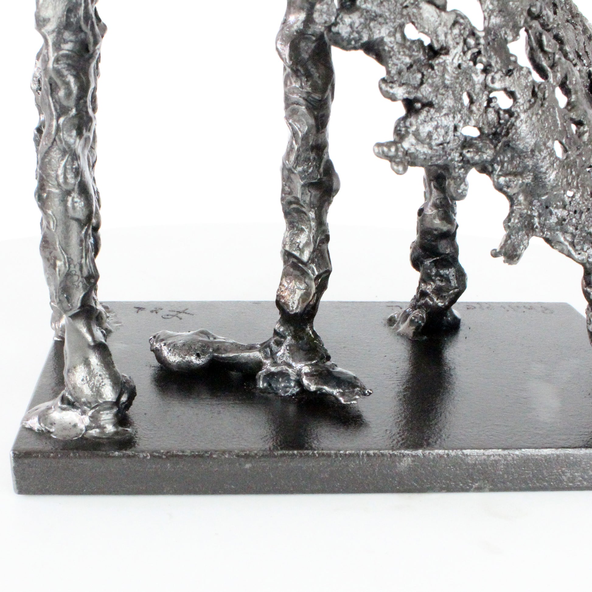 Trait de lumière 83-21 - Sculpture abstraite métal dentelle acier - Buil