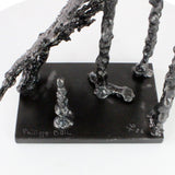 Trait de lumière 83-21 - Sculpture abstraite métal dentelle acier - Buil