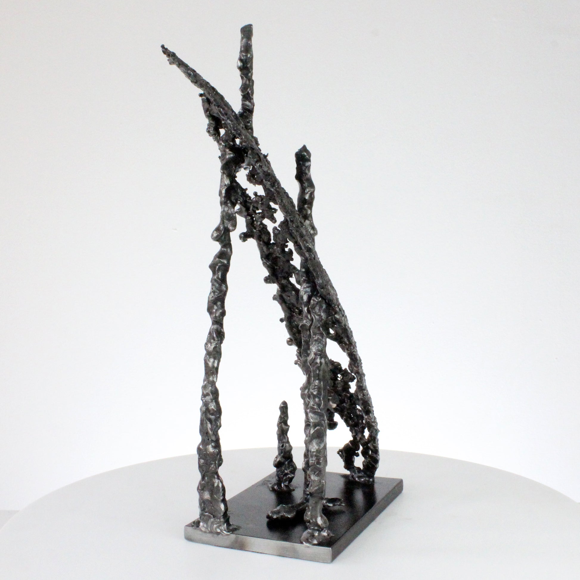 Trait de lumière 83-21 - Sculpture abstraite métal dentelle acier - Buil