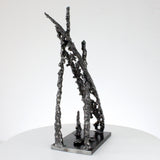 Trait de lumière 83-21 - Sculpture abstraite métal dentelle acier - Buil