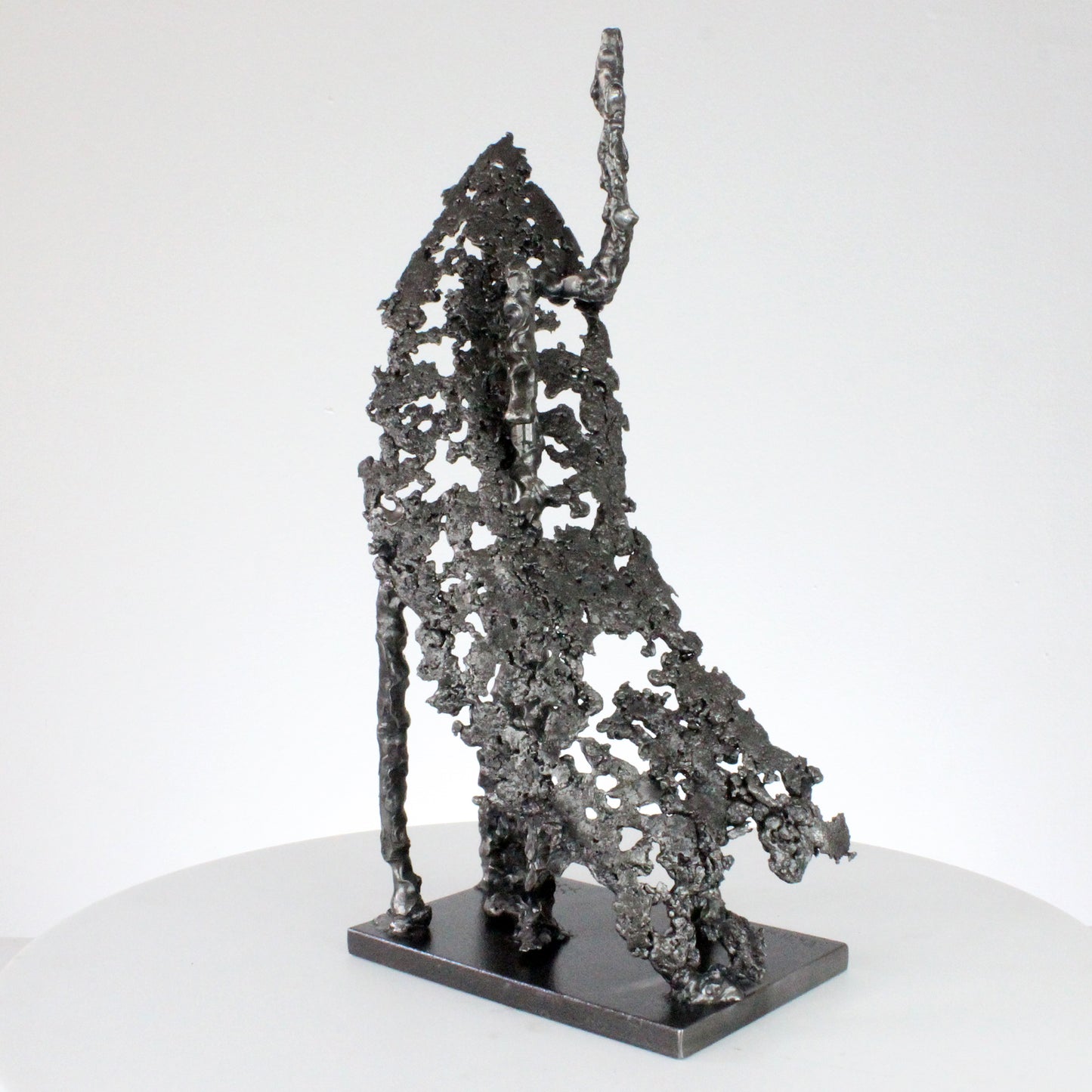 Trait de lumière 83-21 - Sculpture abstraite métal dentelle acier - Buil