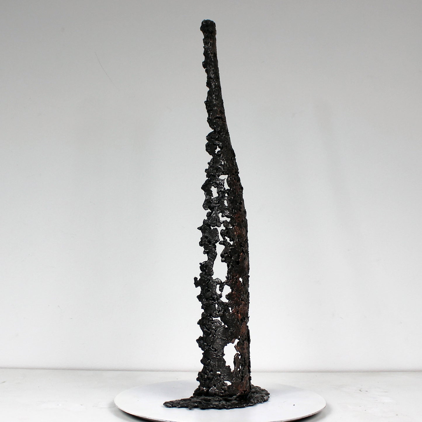 BOUTEILLE POIRE – Sculpture bouteille eau de vie métal en dentelle acier et cuivre - Buil
