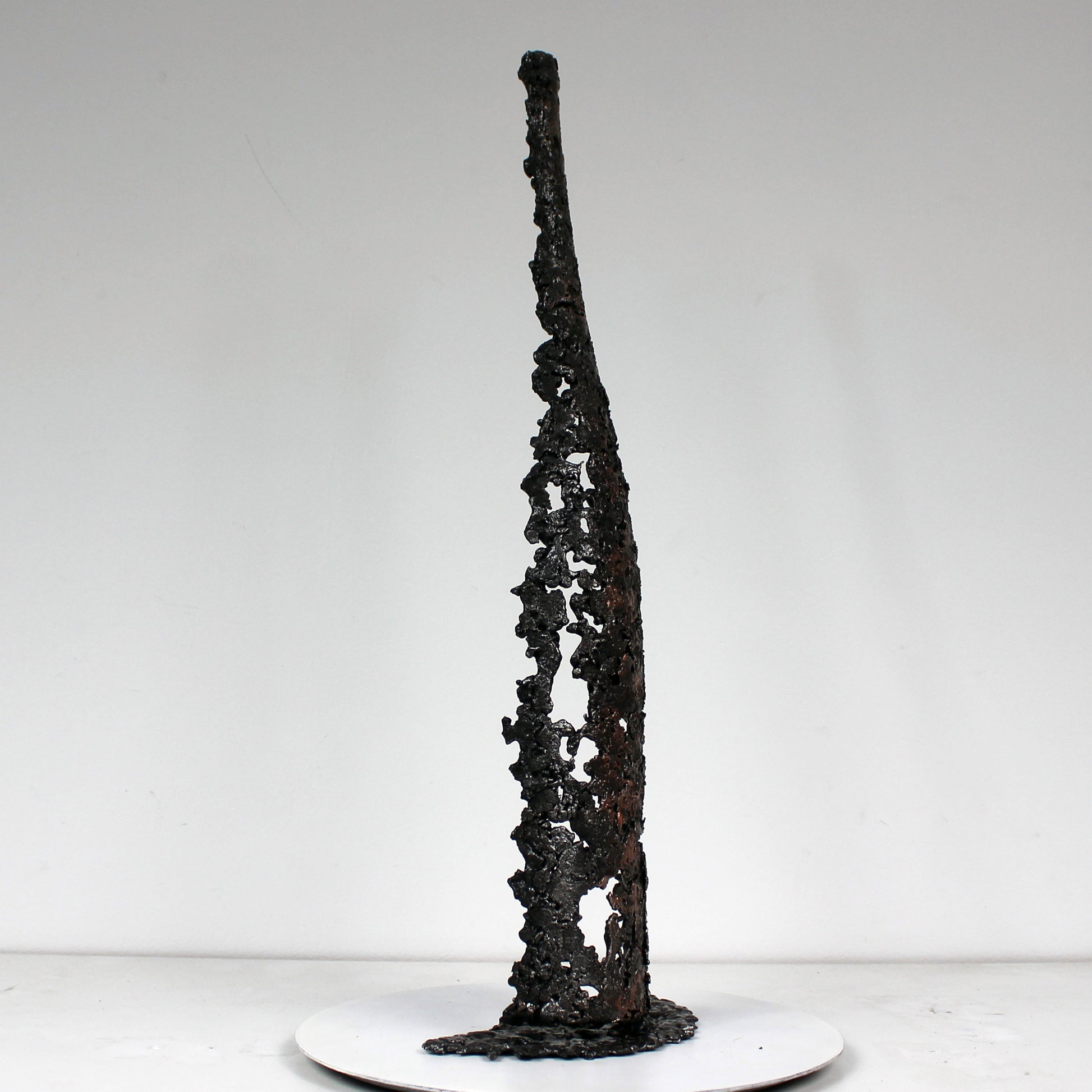 BOUTEILLE POIRE – Sculpture bouteille eau de vie métal en dentelle acier et cuivre - Buil