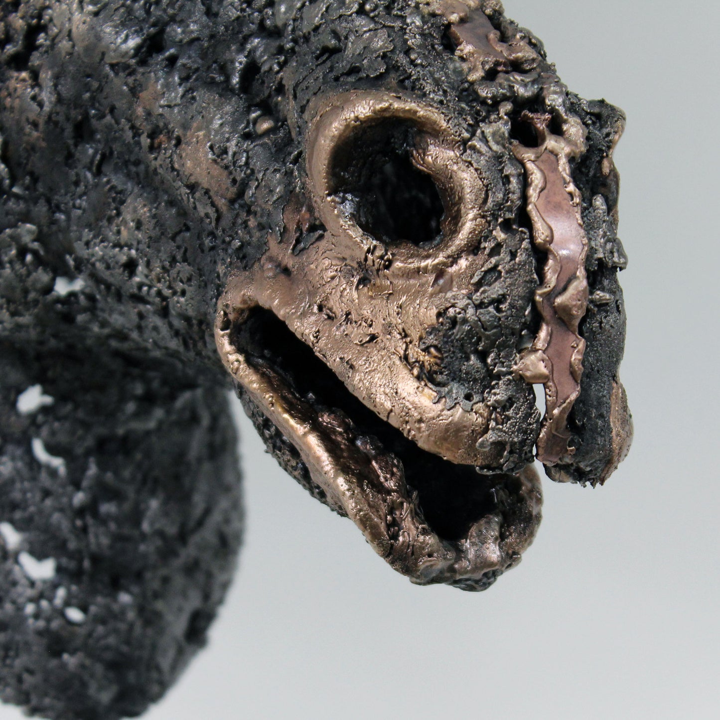 Cheval Rabastas - Sculpture métal - tête de cheval en Acier et Bronze - Buil