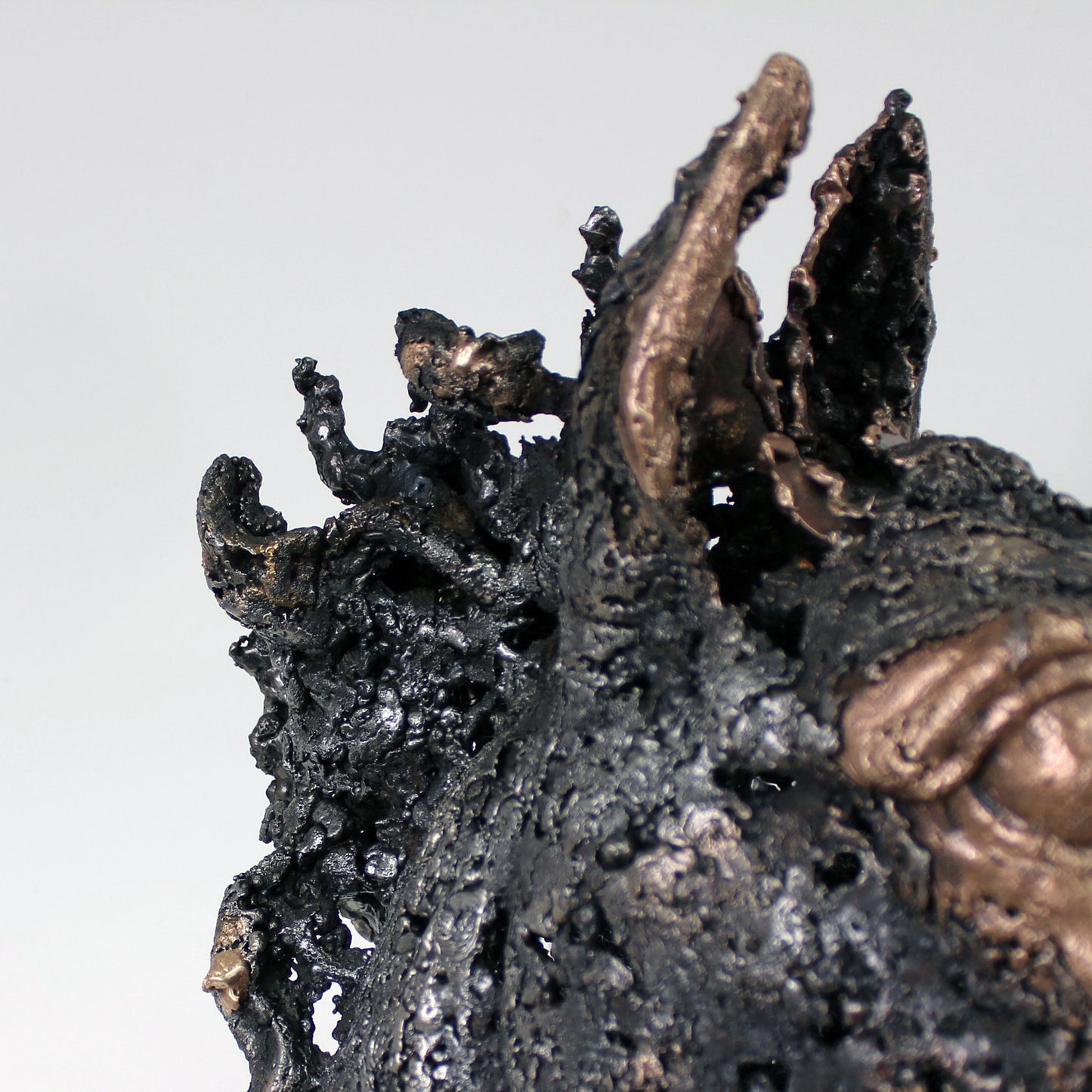 Cheval Rabastas - Sculpture métal - tête de cheval en Acier et Bronze - Buil