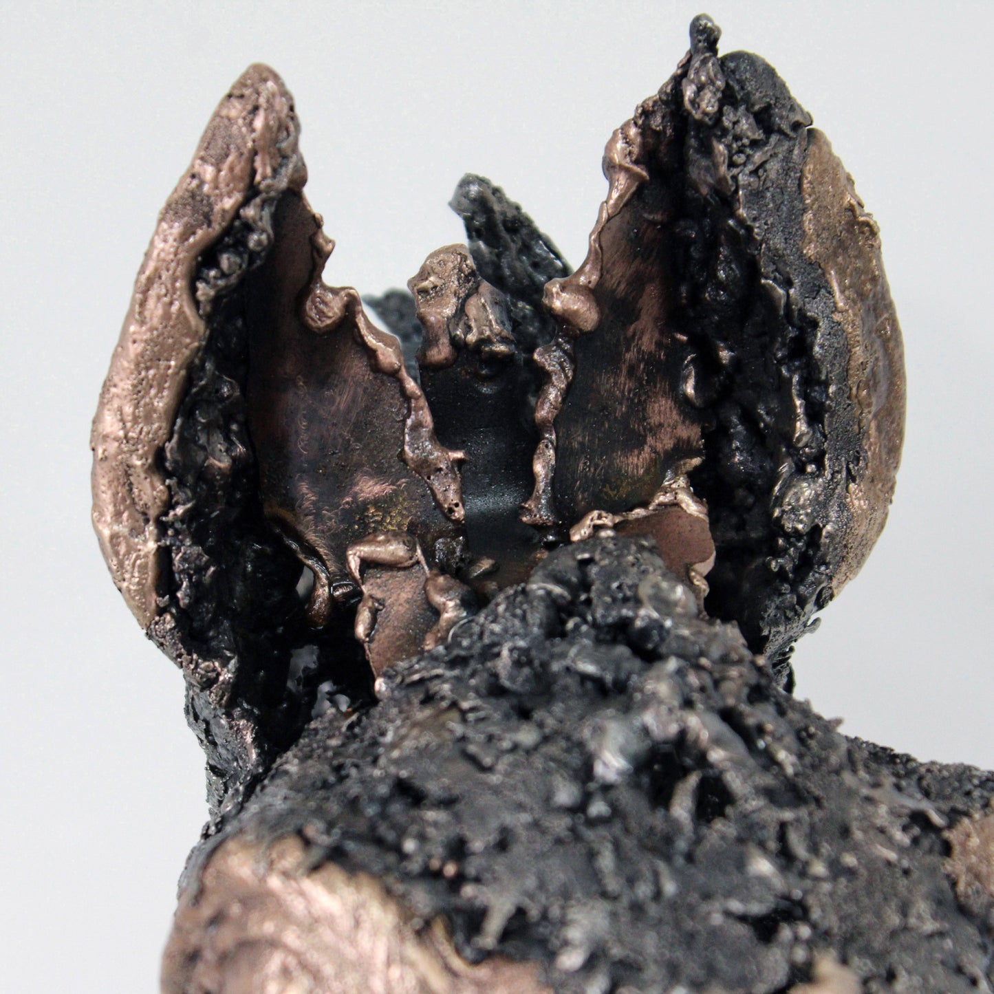 Cheval Rabastas - Sculpture métal - tête de cheval en Acier et Bronze - Buil