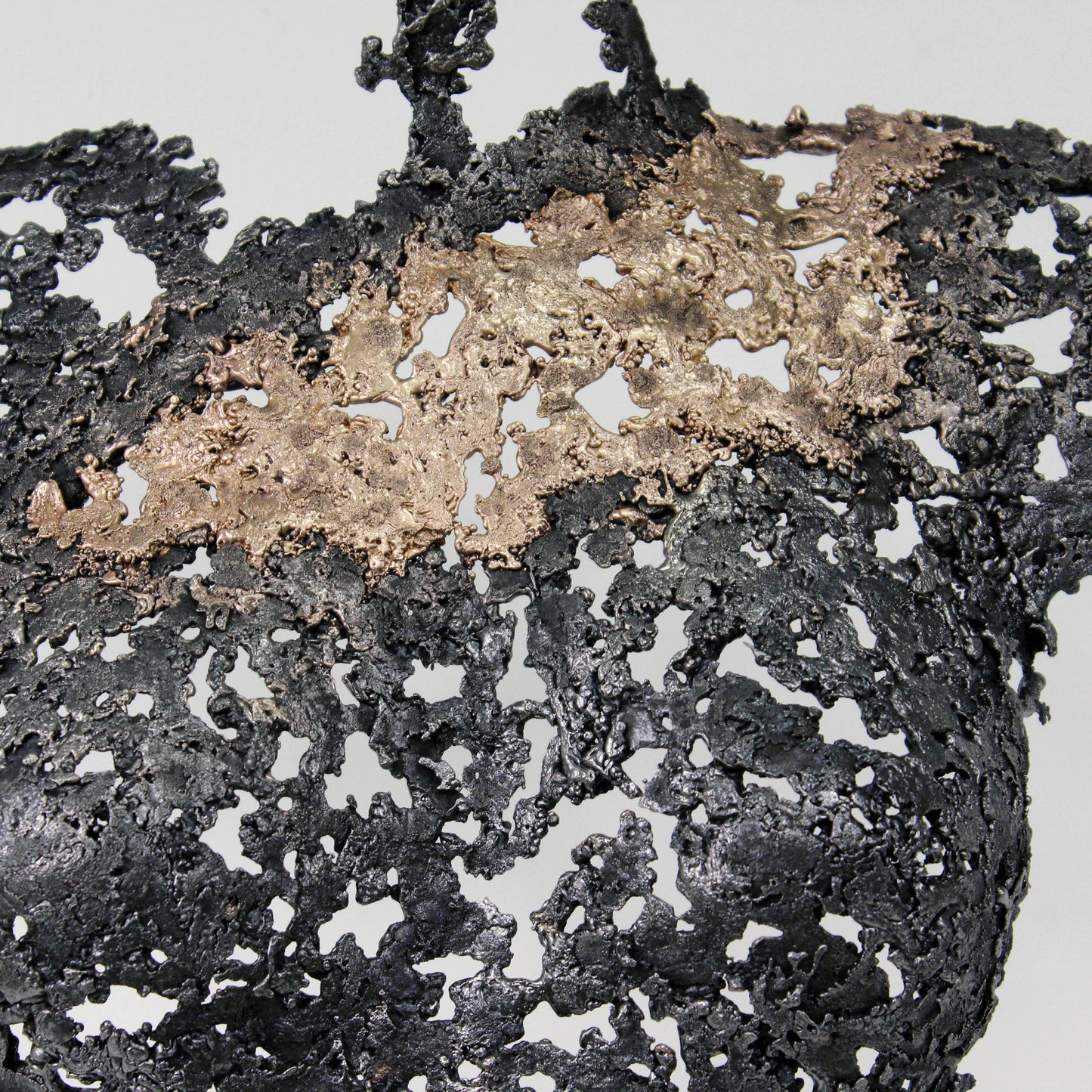 Belisama Antan - Sculpture buste femme dentelle Acier bronze - Buil