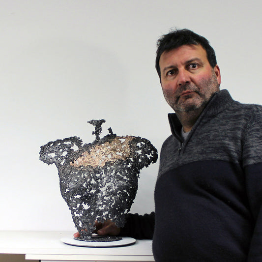 Belisama Antan - Sculpture buste femme dentelle Acier bronze - Buil